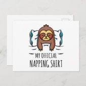 Mein offizielles Shirt mit Schlafsack Postkarte (Vorne/Hinten)