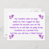 Mein Oma Postkarte (Vorne/Hinten)