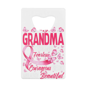 Mein Oma rosa Ribbon Krieger Brustkrebs Geldbeutel Flaschenöffner