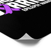 Mein Onkel ist eine Lila Ribbon Epilepsy Aware Poster (Ecke)