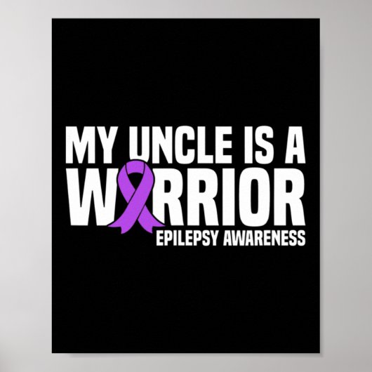 Mein Onkel ist eine Lila Ribbon Epilepsy Aware Poster (Vorne)