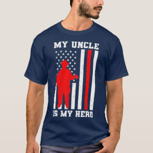 Mein Onkel ist mein Heldenfeuerwehrhelm Thin Red L T-Shirt
