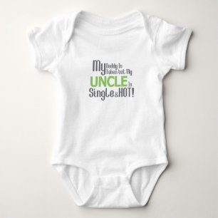 Mein Onkel ist Single und Hot Baby Jersey Bodysuit Strampler