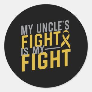 Mein Onkel kämpft gegen Krebs im Kindesalter Runder Aufkleber
