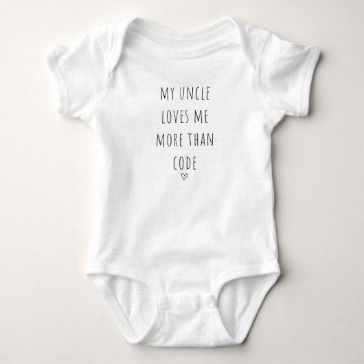 Mein Onkel Liebe mir mehr als Code Baby Strampler (Vorderseite)