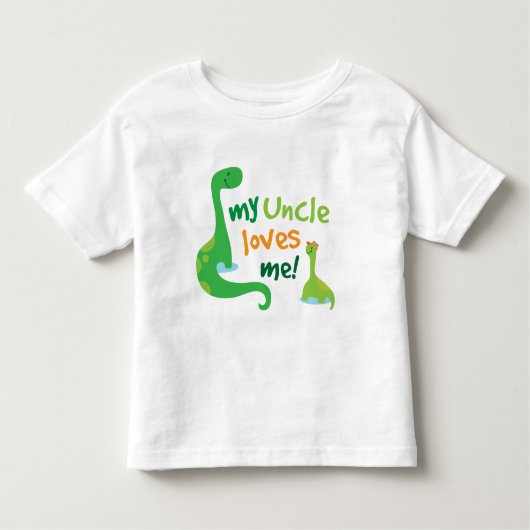 Mein Onkel Loves Me Dinosaur Kleinkind T-shirt (Vorderseite)