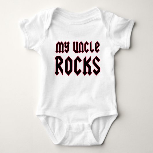 Mein Onkel Rocks Baby Strampler (Vorderseite)