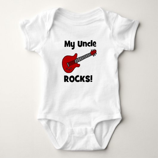 Mein Onkel Rocks! mit Gitarre Baby Strampler (Vorderseite)