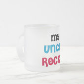 Mein Onkel Rocks T-shirts und Geschenke Mattglastasse (Vorderseite Links)