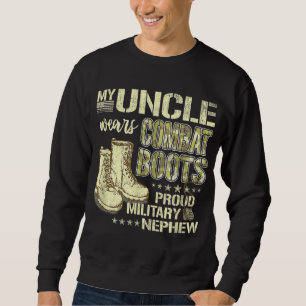 Mein Onkel trägt Kampfstiefel Hundetags Stolz Mili Sweatshirt
