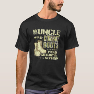 Mein Onkel trägt Kampfstiefel Hundetags Stolz Mili T-Shirt