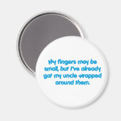 Mein Onkel und meine Apos; gepackt (blau) Magnet (Vorderseite/Rückseite)