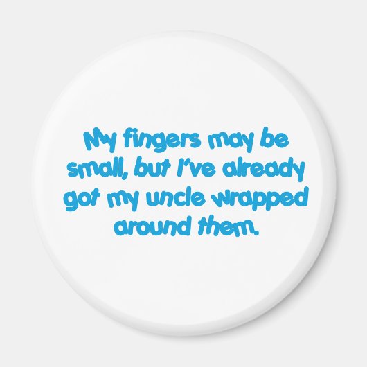 Mein Onkel und meine Apos; gepackt (blau) Magnet (Vorne)