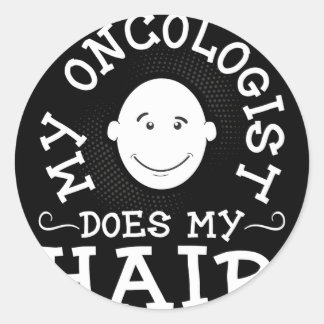 Mein Onkologe überlebt meinen Haarkrebs und kämpft Runder Aufkleber