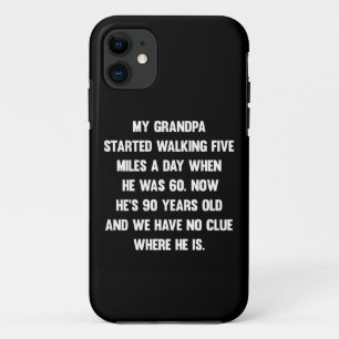 Mein Opa fing an, fünf Meilen zu laufen.  sarkasti Case-Mate iPhone Hülle