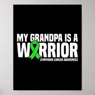 Mein Opa ist ein Warrior Lymphomen Krebs Bewusstse Poster
