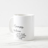 Mein Opa mein Held Kaffeetasse (Vorderseite Links)