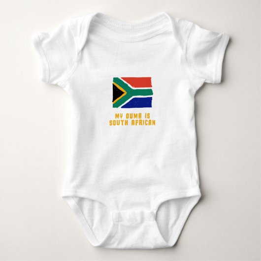 Mein Ouma ist Südafrika - Baby-Bodysuit Baby Strampler (Vorderseite)