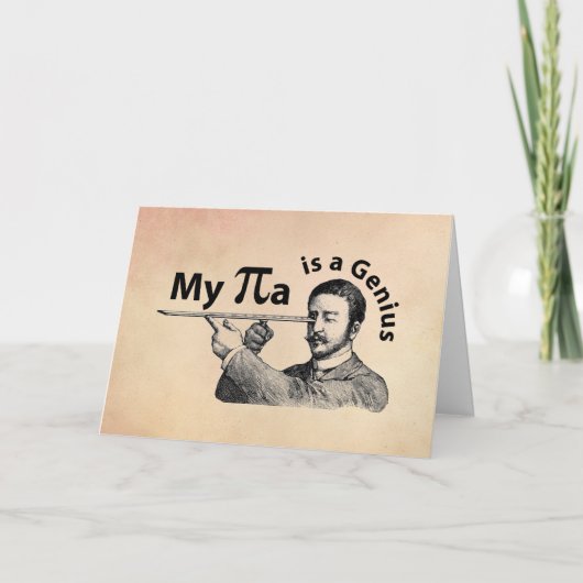 Mein Pa ist ein Genie Karte (Vorderseite)