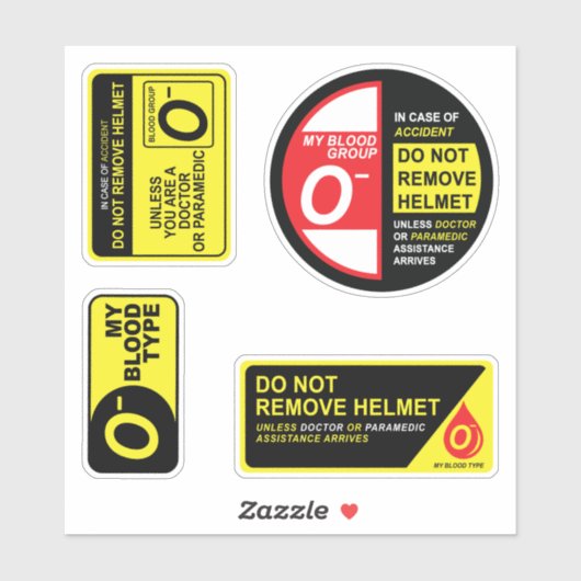 Mein Paket mit Aufklebern für den Bluttyp Aufkleber (Blatt)