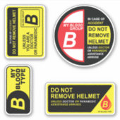 Mein Paket mit Aufklebern vom Bluttyp B Aufkleber (Vorderseite)