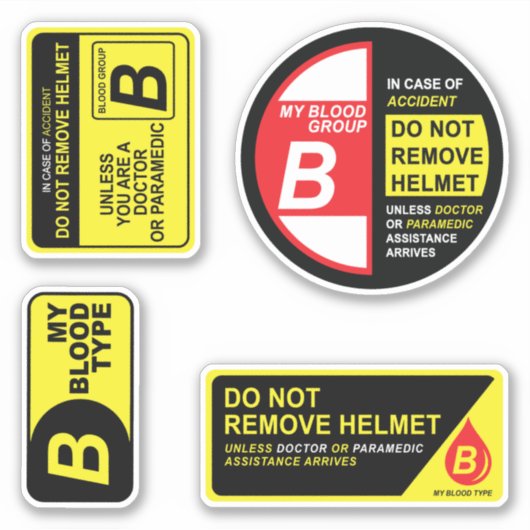 Mein Paket mit Aufklebern vom Bluttyp B Aufkleber (Vorderseite)