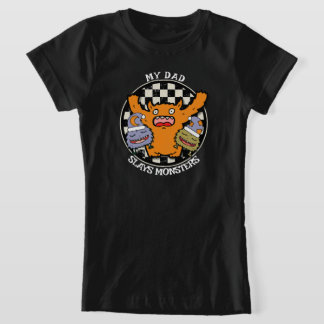 Mein Papa besiegt Monster Vatertag Stolz Kind T-Shirt