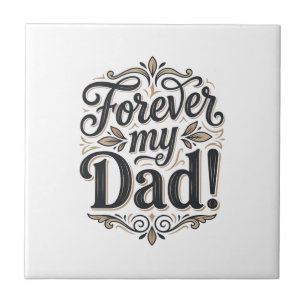 Mein Papa für immer Vintage-Lettering-Shirt-Design Fliese