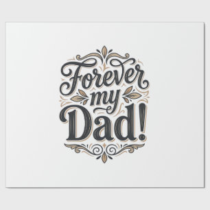 Mein Papa für immer Vintage-Lettering-Shirt-Design Geschenkpapier