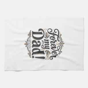 Mein Papa für immer Vintage-Lettering-Shirt-Design Geschirrtuch