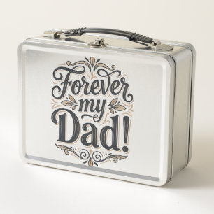Mein Papa für immer Vintage-Lettering-Shirt-Design Metall Brotdose