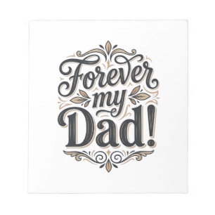 Mein Papa für immer Vintage-Lettering-Shirt-Design Notizblock