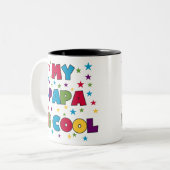 Mein Papa ist cool Zweifarbige Tasse (Vorderseite Links)