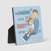 Mein Papa ist der Niedlichste Vatertag Fotoplatte (Vorderseite)