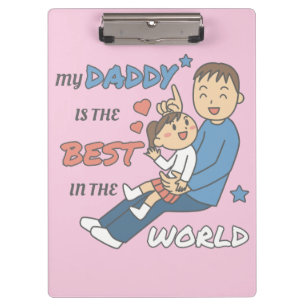 Mein Papa ist der Niedlichste Vatertag Klemmbrett