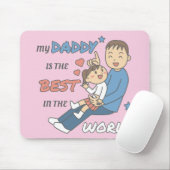 Mein Papa ist der Niedlichste Vatertag Mousepad (Mit Mouse)
