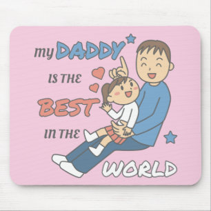 Mein Papa ist der Niedlichste Vatertag Mousepad