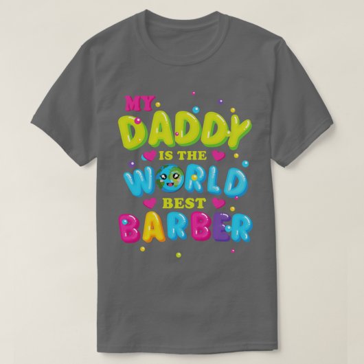 Mein Papa ist der weltbeste Barber T-Shirt (Design vorne)