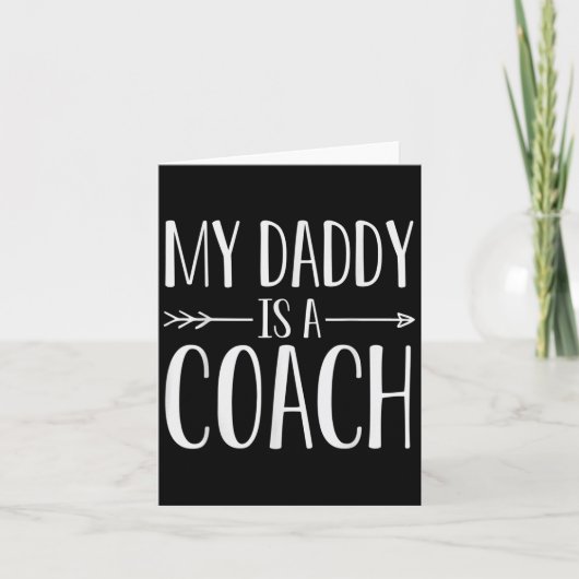 Mein Papa ist ein Coach-Zitat-Son oder Tochter-Red Karte (Vorderseite)