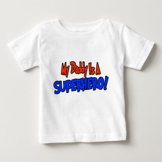 Mein Papa ist ein Superheld Baby T-shirt (Vorderseite)