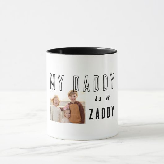 Mein Papa ist ein Zaddy-Foto Tasse (Zentrum)