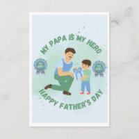 Mein Papa ist mein Held Cuter Junge Father's Day F
