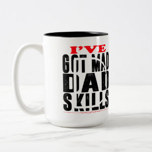 Mein Papa ist mein Superheld Comic-Stil-Kaffeetass Zweifarbige Tasse