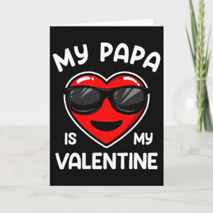 Mein Papa ist mein Valentinsherz Singles Junge Mäd Karte