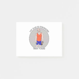 Mein Papa ist stärker als deiner. Post-it Klebezettel