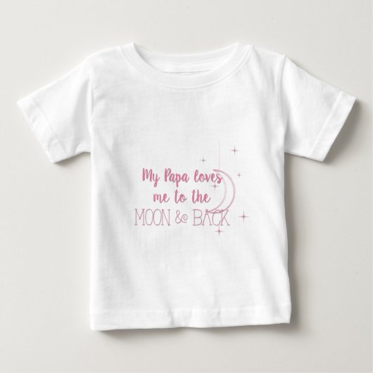 Mein Papa Liebe mich zum Mond und zurück Baby T-shirt (Vorderseite)