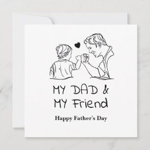 Mein Papa & mein Freund I Alles Gute zum Vatertag Feiertagskarte