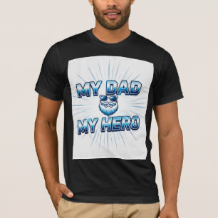 Mein Papa Mein Held Blaues Vatertags-T-Shirt Coo T-Shirt