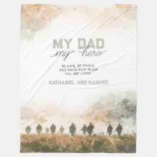Mein Papa mein Held Einsatzgeschenk für Papa von K Fleecedecke