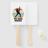 Mein Papa rockt Vintage-Gitarre Sonnenuntergang Sh Fächer (Vorne und Hinten)